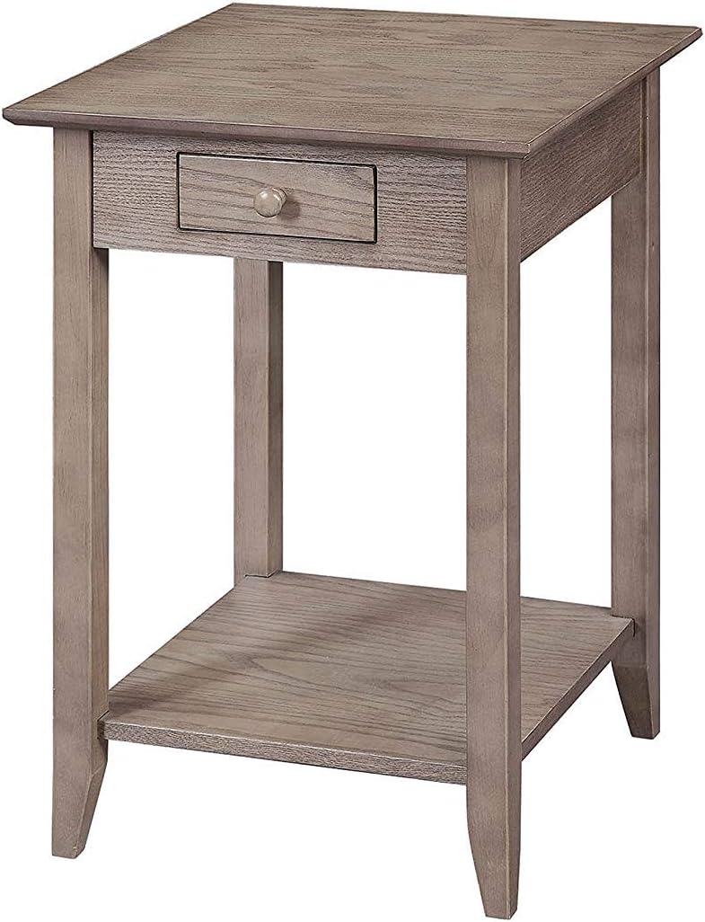 Espresso End Table with Drawer and Shelf O128