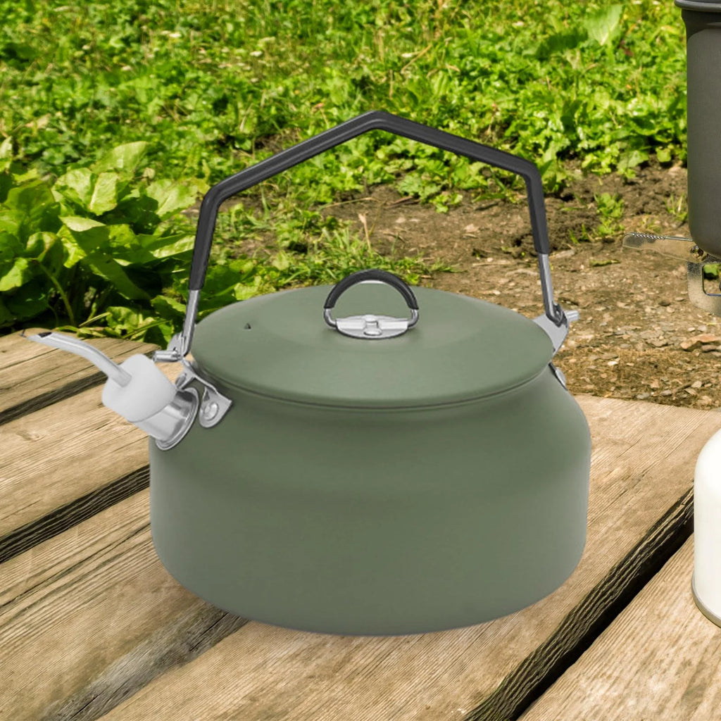 1L Camping Water Kettle Teapot Green R7663