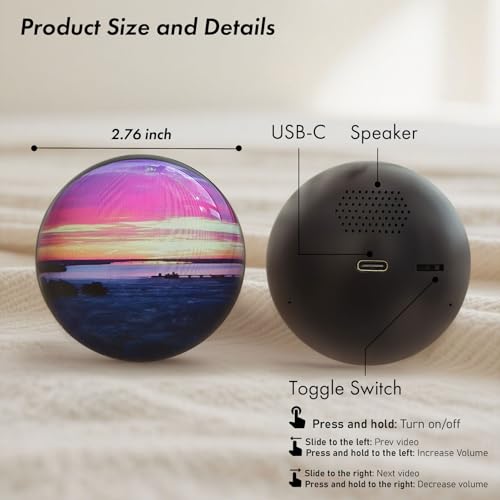 2.7" White Crystal Ball Video Player with Sound E135