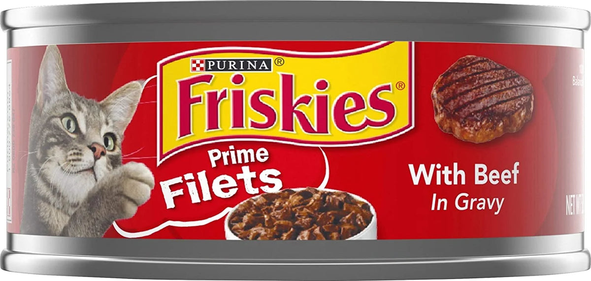 Wet Cat Food Beef 5.5 oz Cans 24 Pack P7472