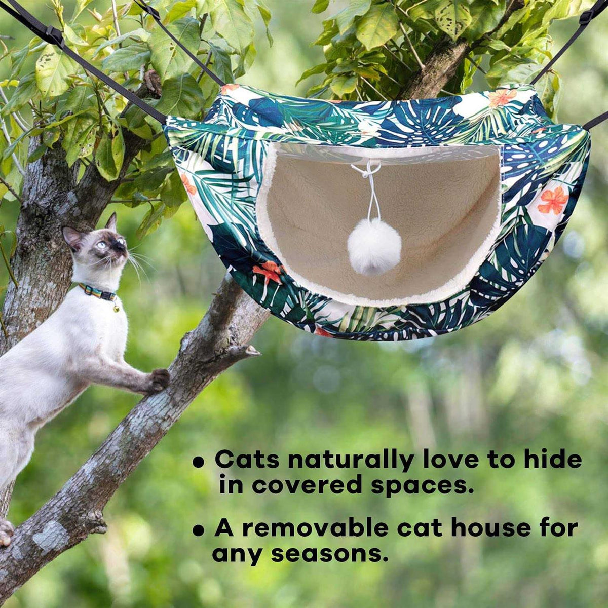 Cat Cage Hammock Double Layer Plush Hanging Pet Bed L5237